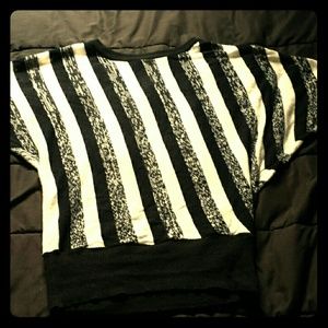 Beautiful stripped black and shit top